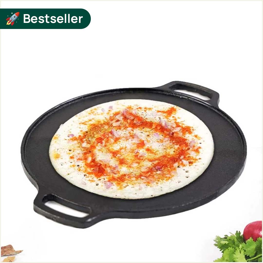 Buy the best Cast Iron Dosa Tawa/Tava with Double Handle online in India