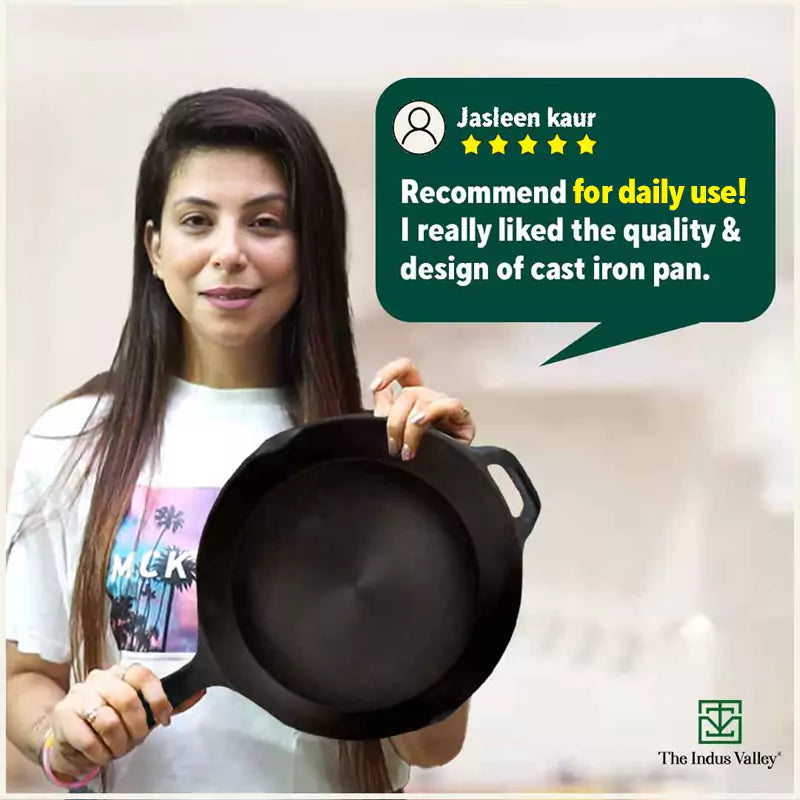 Buy MYNAKSHA Cast Iron Skillet Pan Fry 6 Inch Mini Super Smooth Frying Pan  Online at Best Prices in India - JioMart.