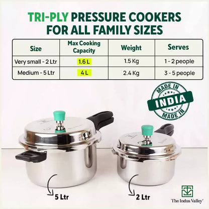 Pressure cooker combo stainless steel hotsell