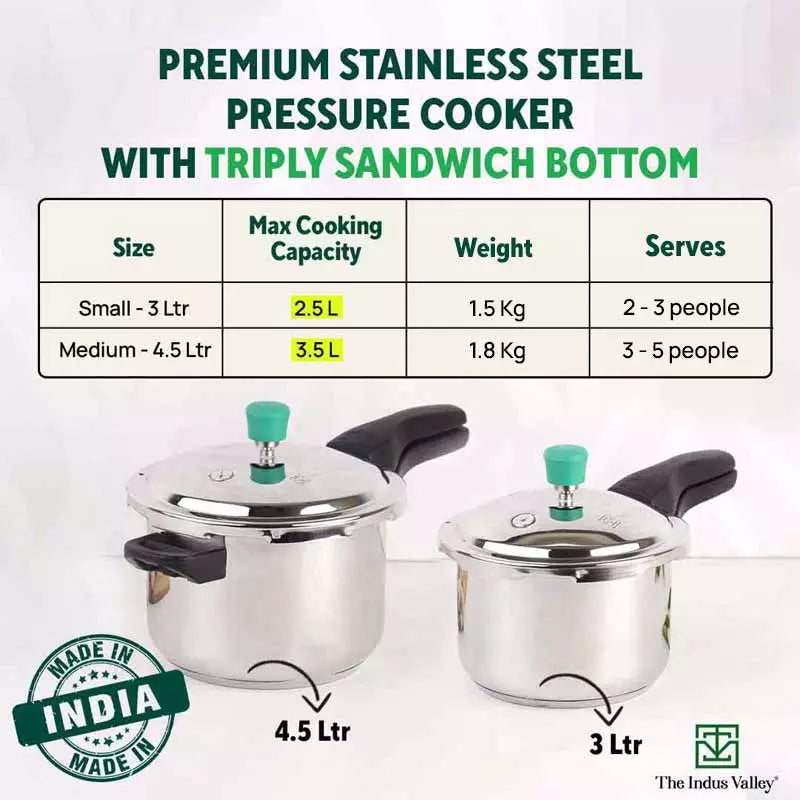 Buy Best Stainless Steel Pressure Cooker Outer Lid Best Price Online The Indus Valley