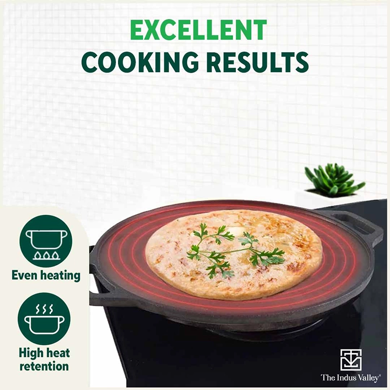 CASTrong Cast Iron Cookware Set: (30.2cm)Tawa+ (25.4cm)Kadai, Kitchen Set for Home, Pre-seasoned, 100% Pure, Toxin-free, Induction, Free ₹400 Tadka Pan
