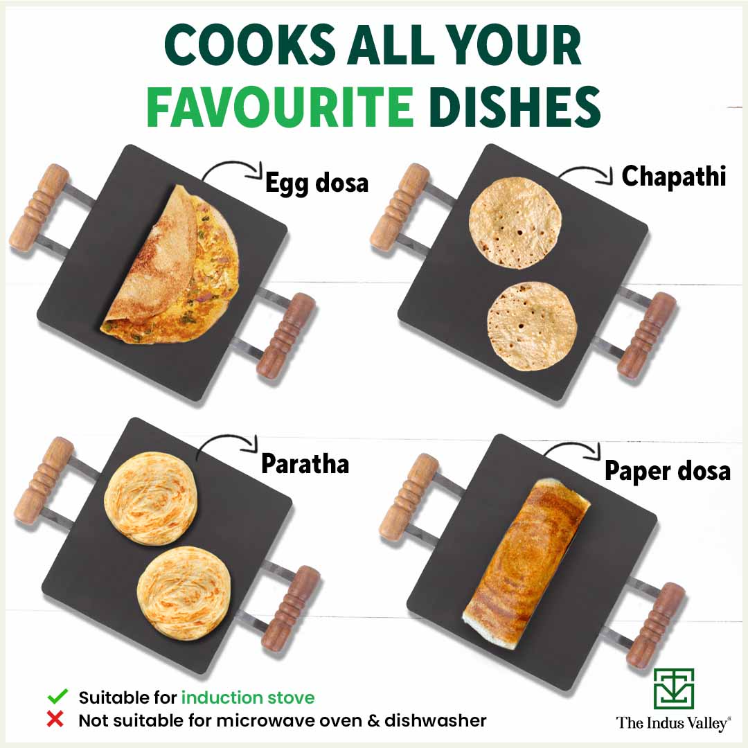 Dosa Tawa - Square - (Dhandavalakal) - Paper Roast Tawa