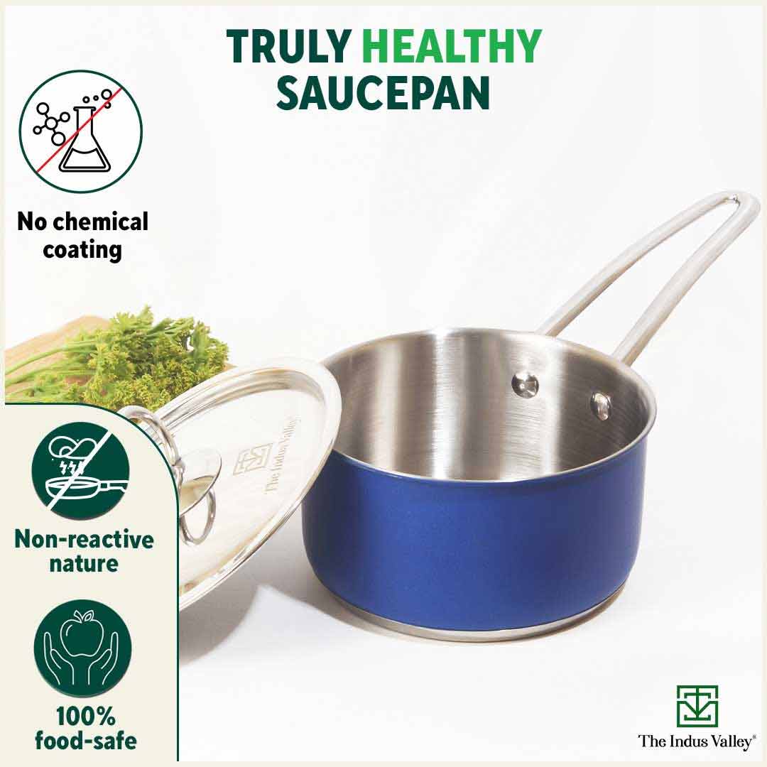Buy Stainless Saucepan/Milk/Tea Pan with Lid Online at Best Prices in ...