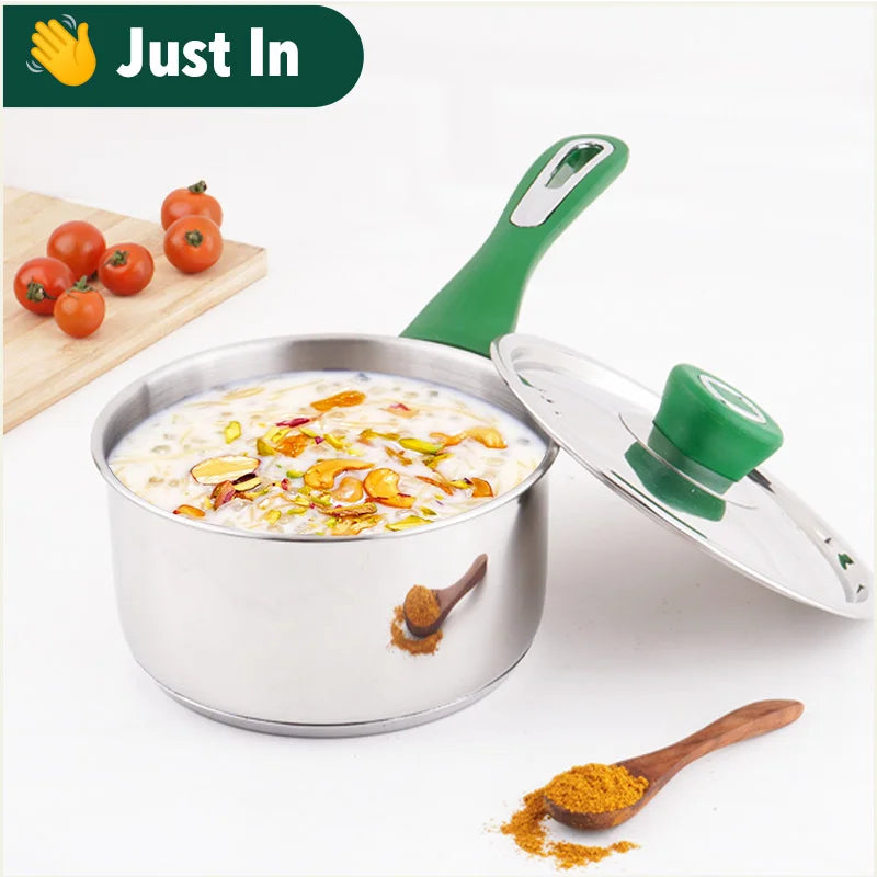 Buy Stainless Saucepan/Milk/Tea Pan with Lid Online at Best Prices in ...