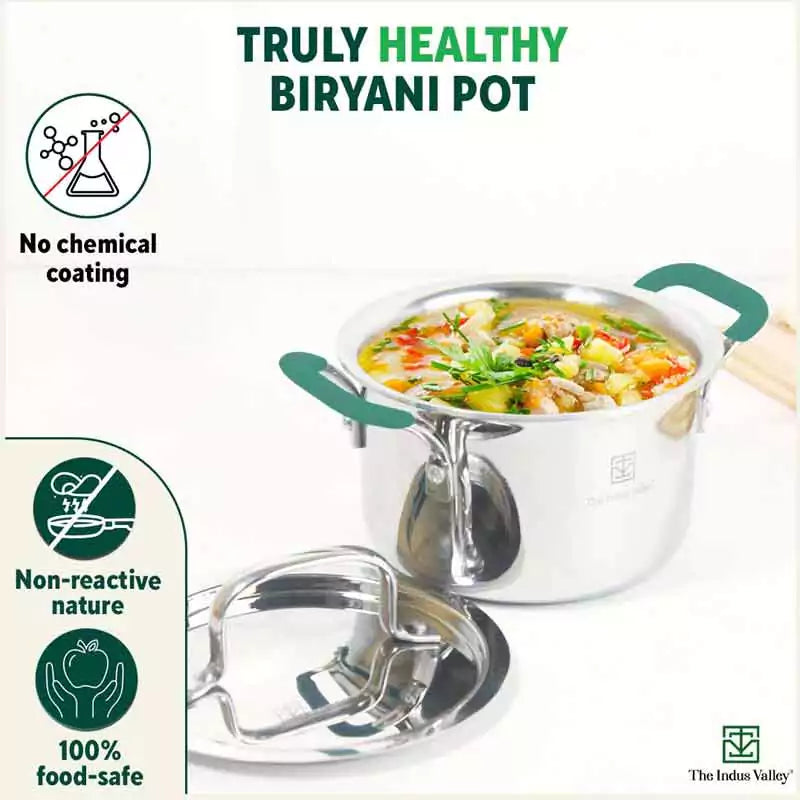 stainless steel biryani pot