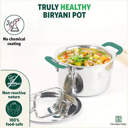 stainless steel biryani pot