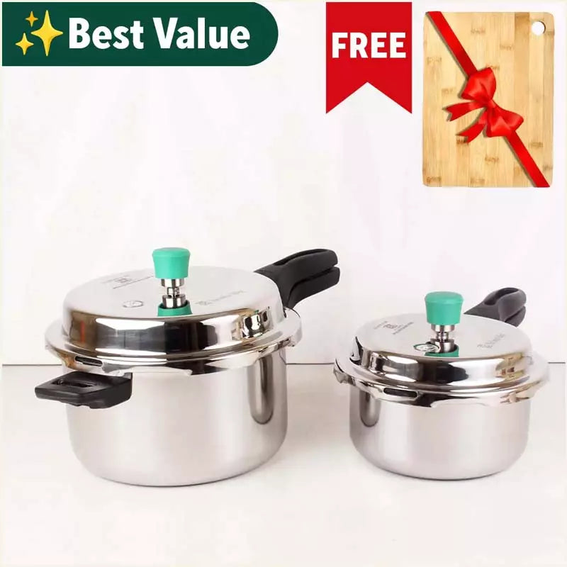 Buy Best Quality Triply Stainless Steel Pressure Cooker Combo Online