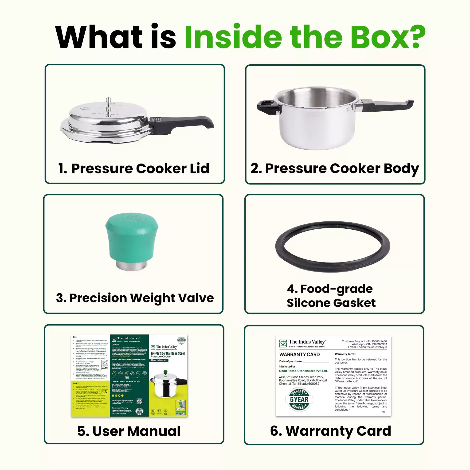 2L+5L  RapidCuk Tri-ply Stainless Steel Pressure Cooker, Premium Quality, 3 Layer Heavy Bottom, 100% Safe, ISI Certified, 3 Yr Warranty, Induction & Gas