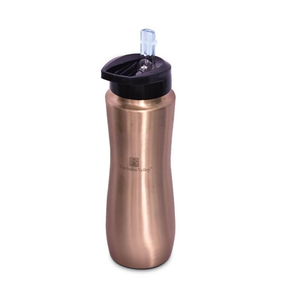 Copper Water Bottle Sipper - (Kid Friendly | 700 ml) - The Indus Valley
