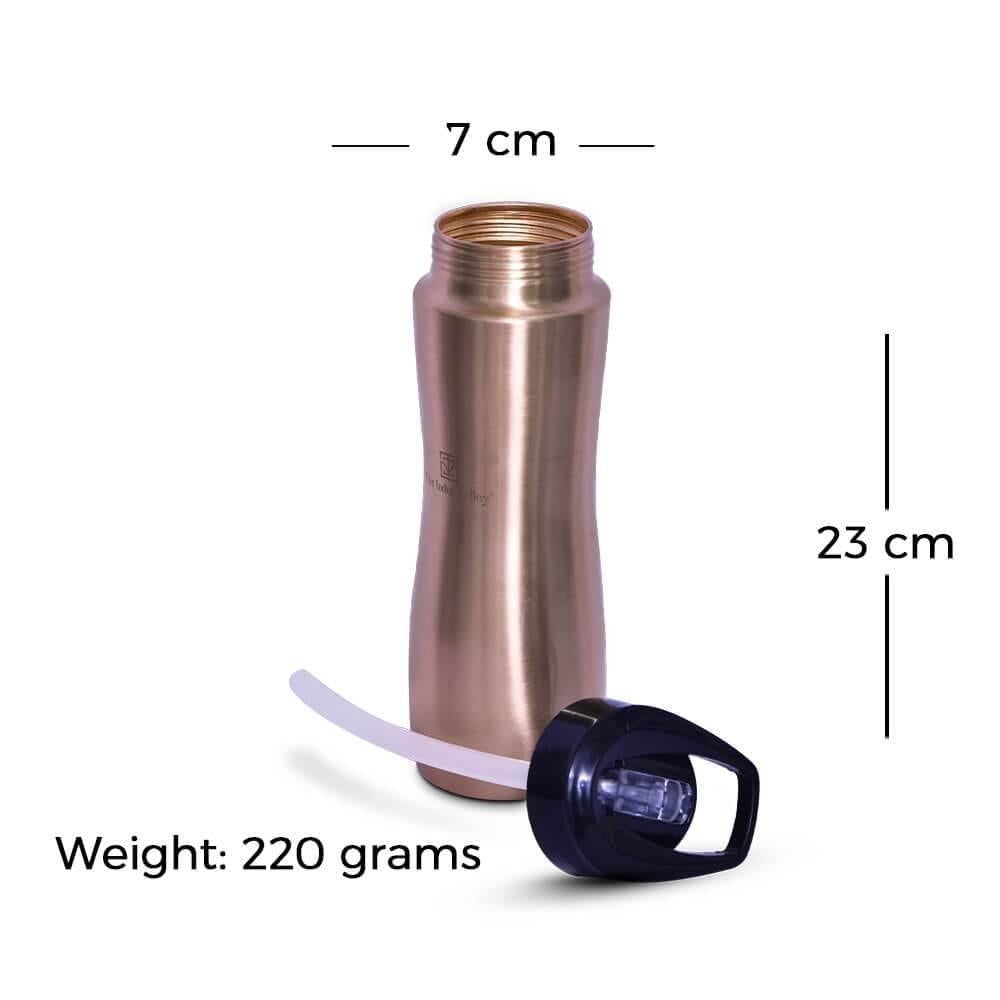 Copper Water Bottle Sipper - (Kid Friendly | 700 ml) - The Indus Valley
