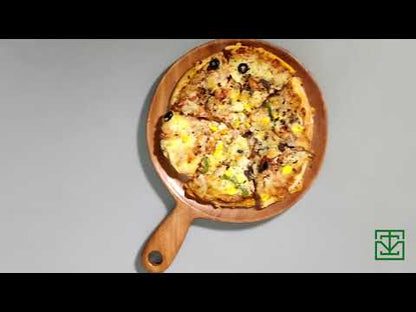 Wooden Pizza Plate - 10 inch (Neem Wood | Jointless)