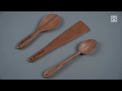 Neem Wood Cooking Spoon - Serve (25CM | Handmade | 100% Natural)