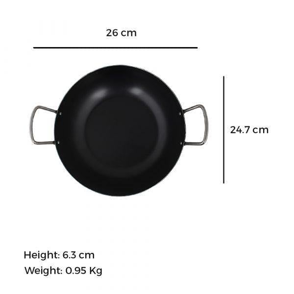 Iron Cookware Set-Iron Kadai + Tadka Pan + Iron Pan - The Indus Valley