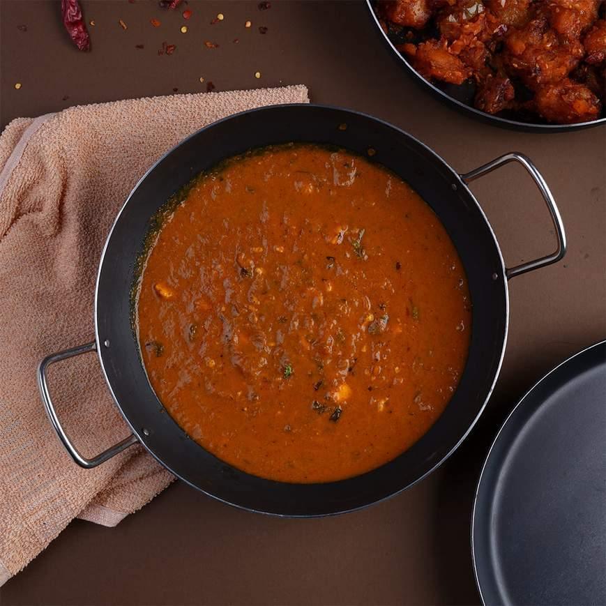 Iron Kadai with Flat Base + Free Cooking Ladle (Serve) - The Indus Valley