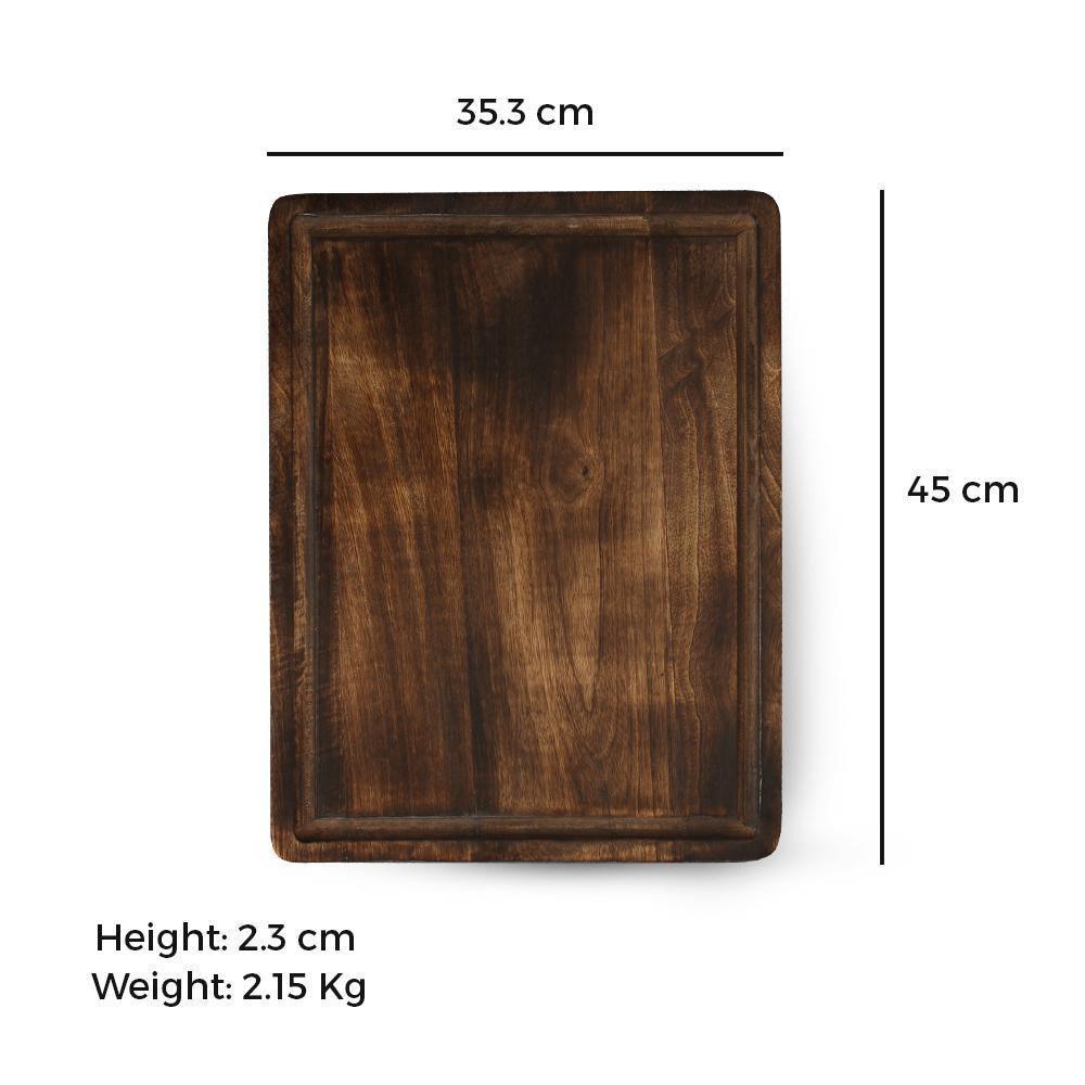 Mango Wood Chopping Board for kitchen (18 Inch) - The Indus Valley