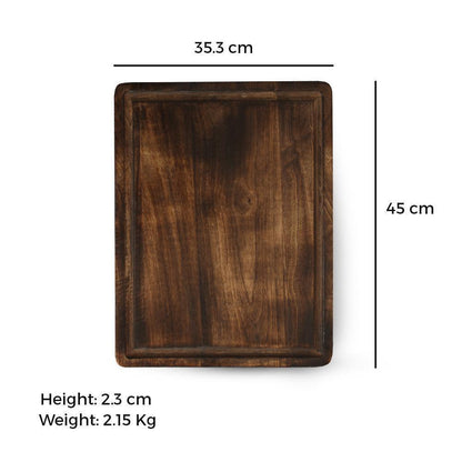 Mango Wood Chopping Board for kitchen (18 Inch) - The Indus Valley