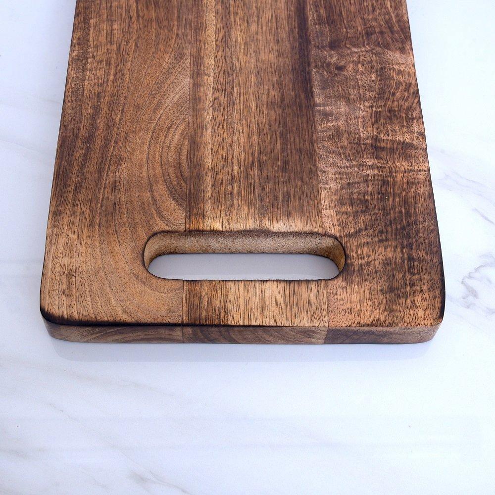 Mango wood cutting board with Wide Handle (RECTANGLE | 1 INCH THICK) - The Indus Valley