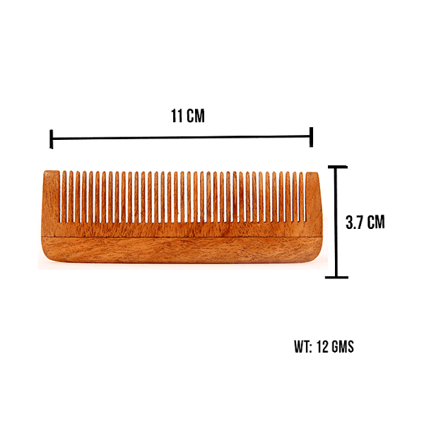 Neem Wood Men's Comb - Pocket size - The Indus Valley