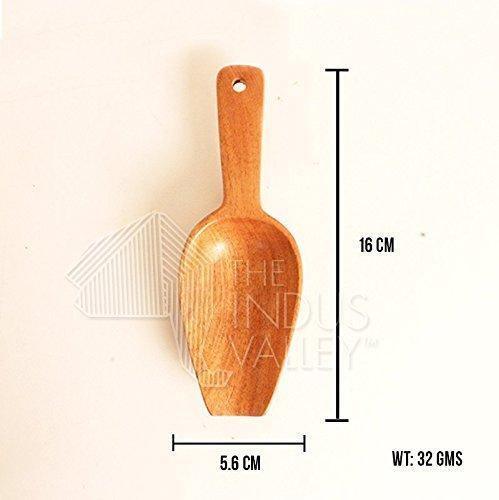 Neem Wood Scoop Spoon (Flour Spoon | Grain Measuring spoon) - The Indus Valley
