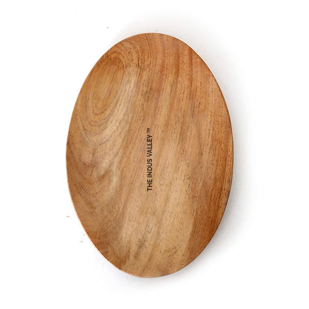 Neem Wood Serving Platter Oval Shaped - The Indus Valley