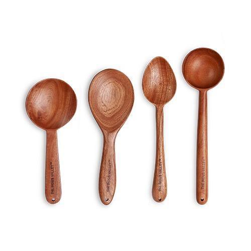 Neem Wood Spatulas for cooking & Serving – Thick, Long, Sturdy, Large [ Set of 4 ] - The Indus Valley