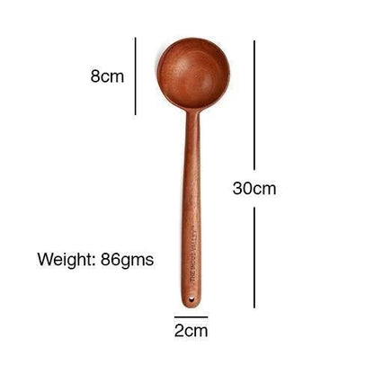Neem Wood Spatulas for cooking & Serving – Thick, Long, Sturdy, Large [ Set of 4 ] - The Indus Valley