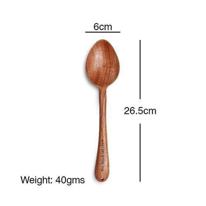 Neem Wood Spatulas for cooking & Serving – Thick, Long, Sturdy, Large [ Set of 4 ] - The Indus Valley