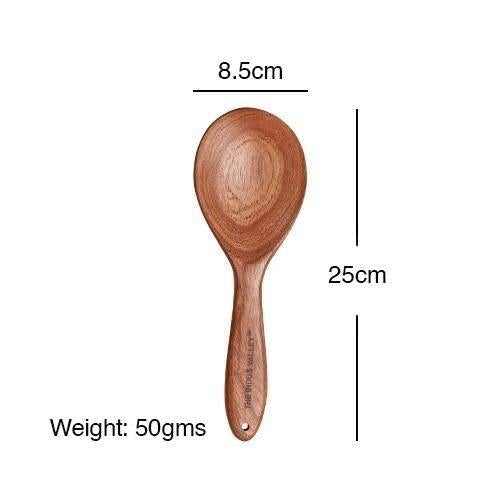 Neem Wood Spatulas for cooking & Serving – Thick, Long, Sturdy, Large [ Set of 4 ] - The Indus Valley