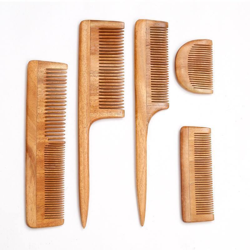 Neem Wooden Comb Family Pack (Set of 5) - The Indus Valley