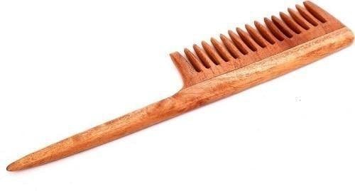 Neem wooden Comb - Wide tooth with Handle - The Indus Valley