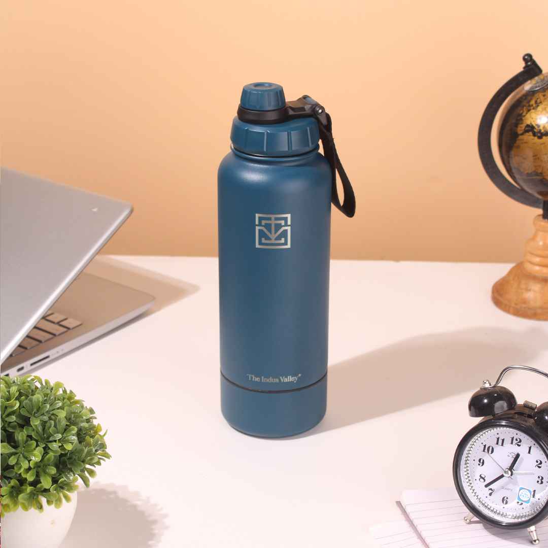 Buy Best Stainless Steel Hot & Cold Flask Bottle with Drinking Mug Lid –  The Indus Valley