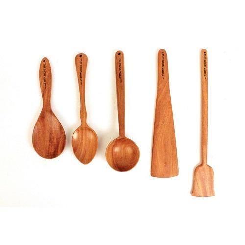 Wooden Spatula for Cooking & Serving [ Neem Wood ] – Set of 5 - The Indus Valley
