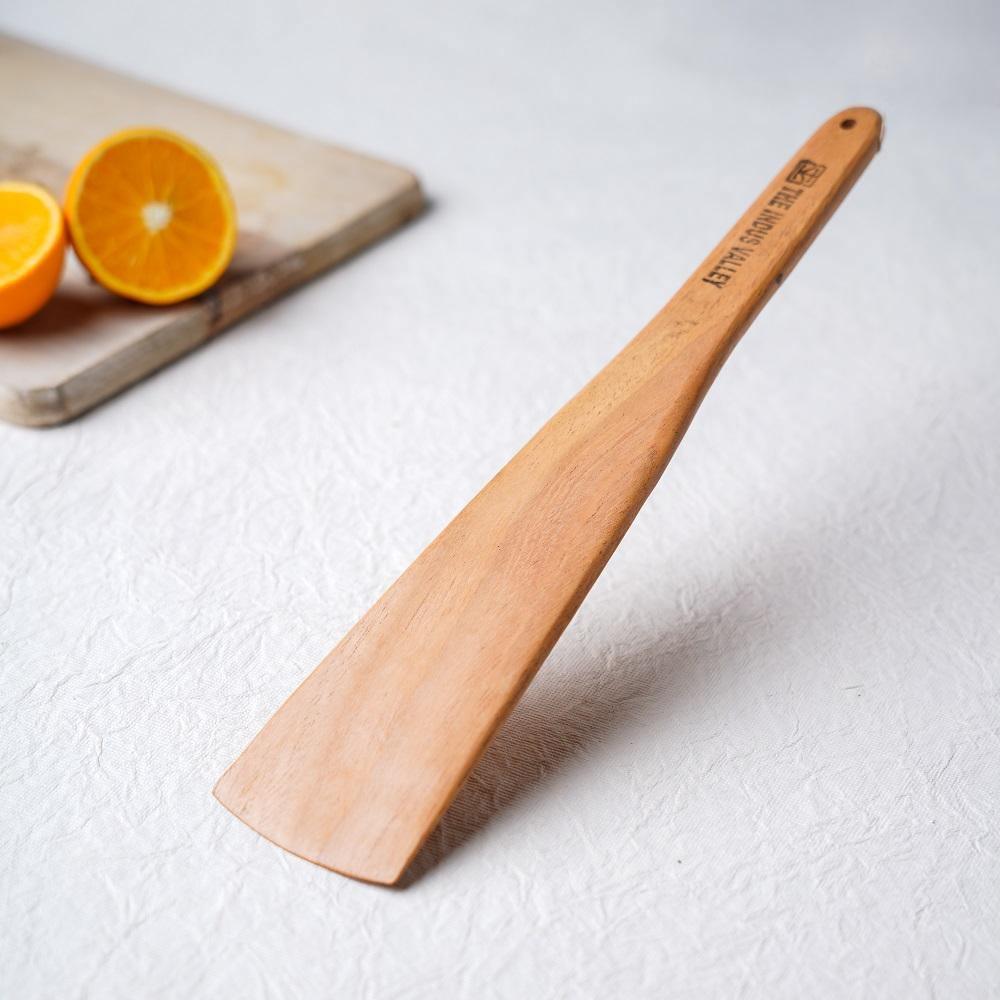 Wooden Spatula for Cooking [ Flip | 32cm | Neem Wood ] - The Indus Valley