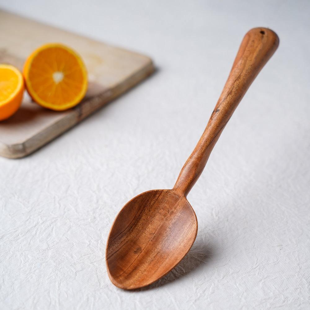 Wooden Spatula for Cooking [ Saute | 26cm | Neem Wood ] - The Indus Valley
