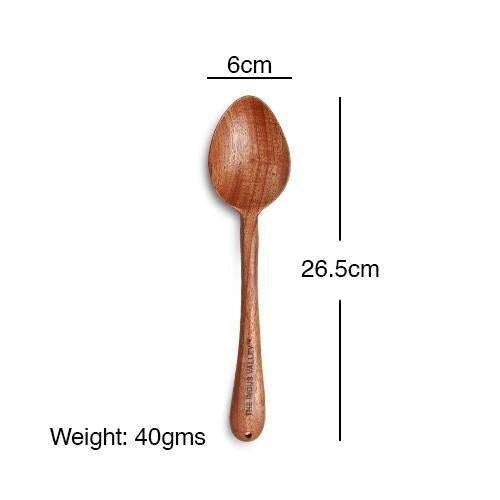 Wooden Spatula for Cooking [ Saute | 26cm | Neem Wood ] - The Indus Valley